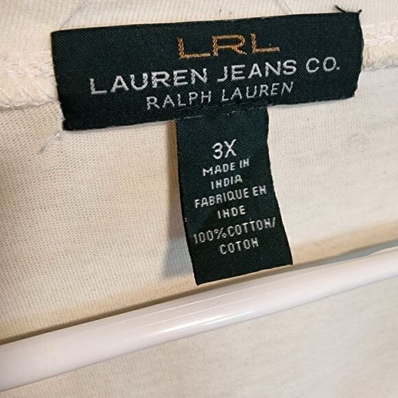 BUNDLE- Lauren Ralph Lauren- Plus Size Women Peach and Cream Long Sleeve Basics - Picture 8 of 12